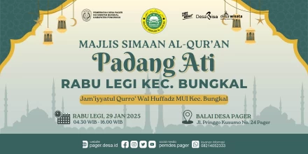 SEMANGAT TAK SURUT MESKI HUJAN, MAJLIS SIMAAN AL-QUR'AN "PADANG ATI" DIGELAR DI DESA PAGER