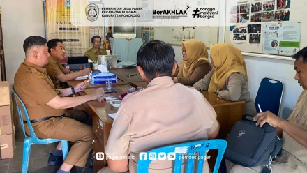 TINGKATKAN PENCAPAIAN PENDAPATAN DAERAH, DESA PAGER IKUTI MONITORING DAN EVALUASI PBB OLEH TIM KECAMATAN BUNGKAL